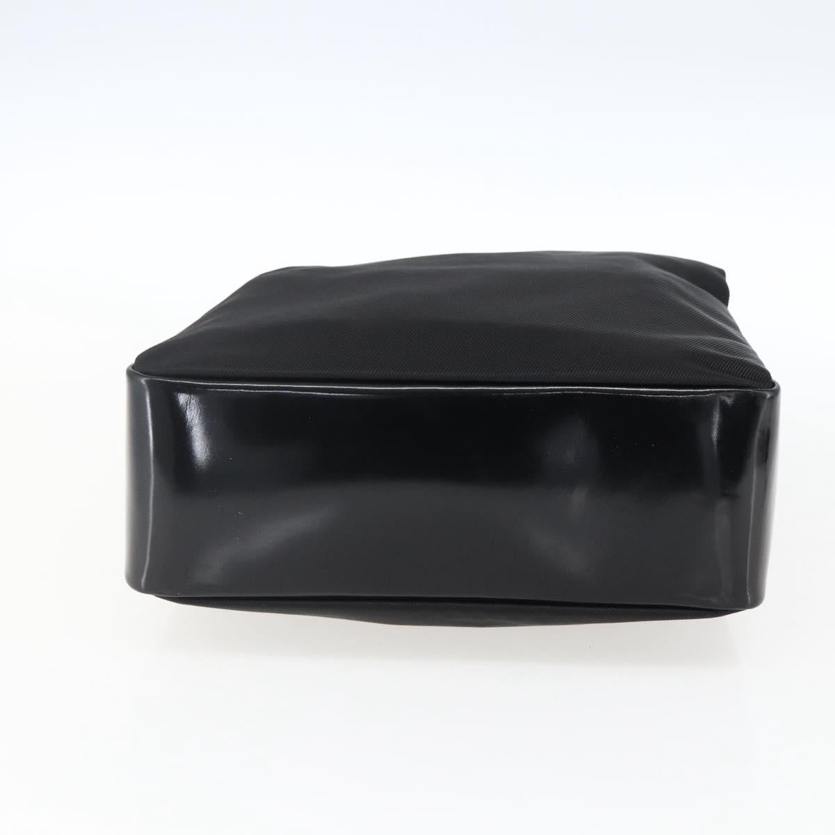 Gucci Vintage Bamboo Handle Tote Nylon, Black, Nylon, Tote Bag