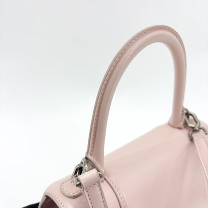 Balenciaga Hourglass Top Handle Leather, Pink, Leather, Handbag