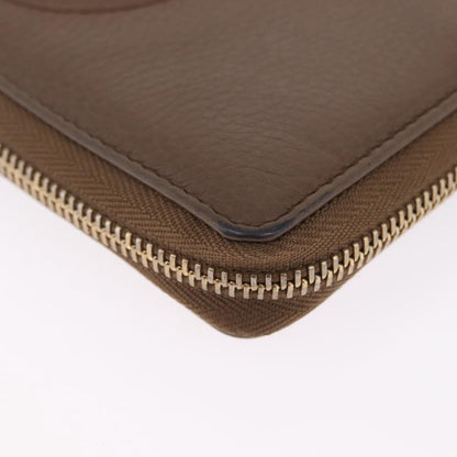 Gucci Soho Double Zip Around Leather, Brown, Leather, Wallet
