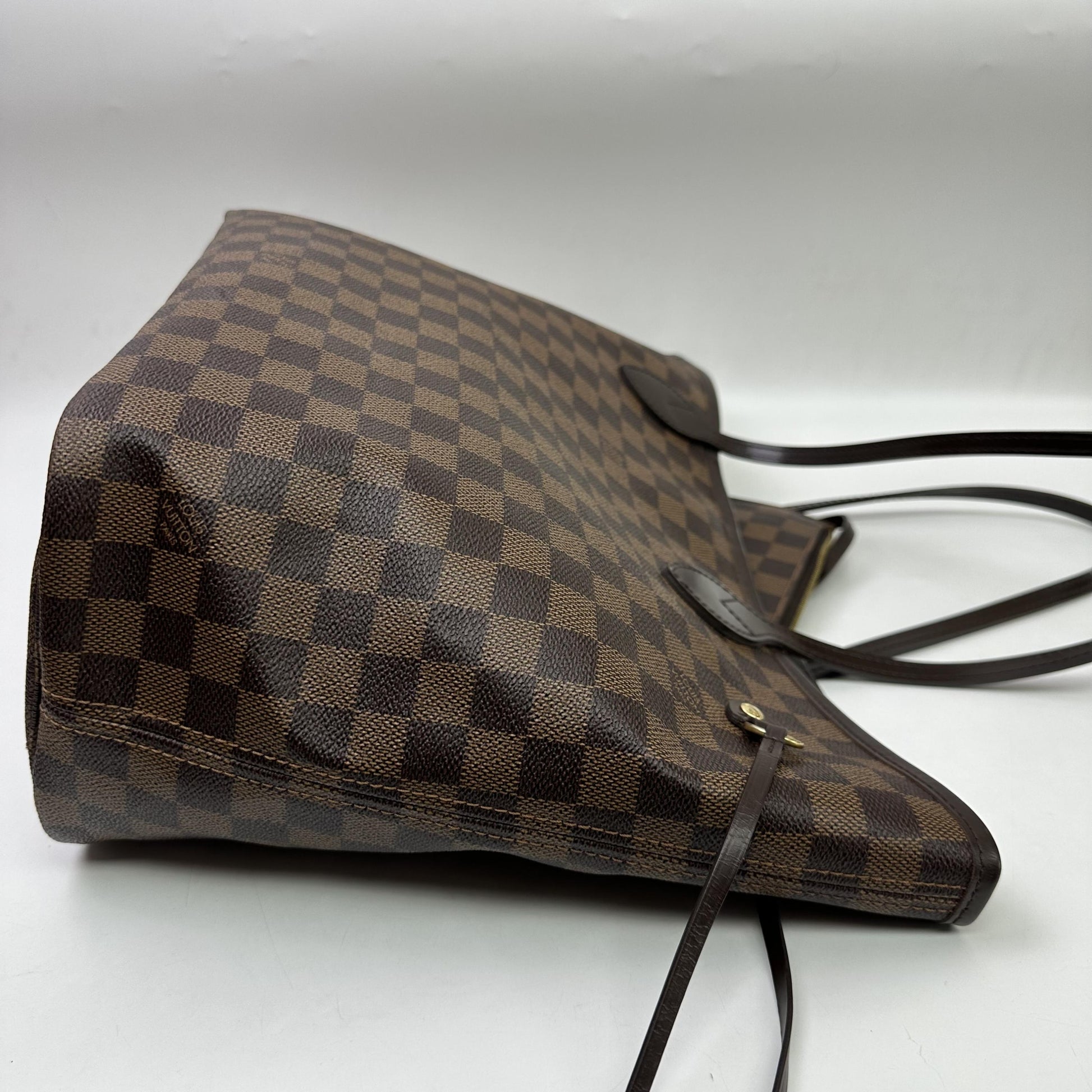 Louis Vuitton Neverfull Damier, Brown, Canvas, Tote Bag