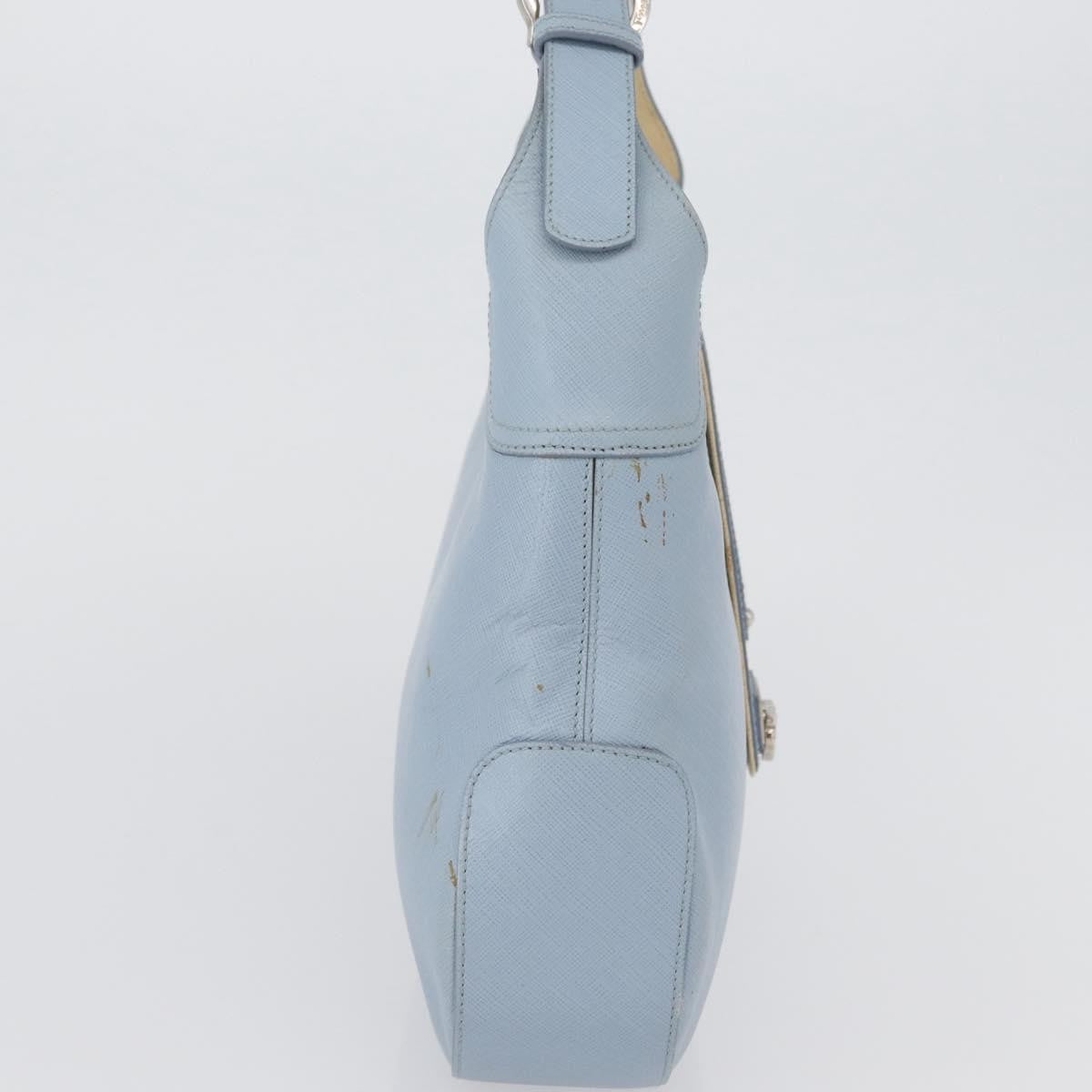 Salvatore Ferragamo Gancini Leather, Blue, Leather, Shoulder Bag