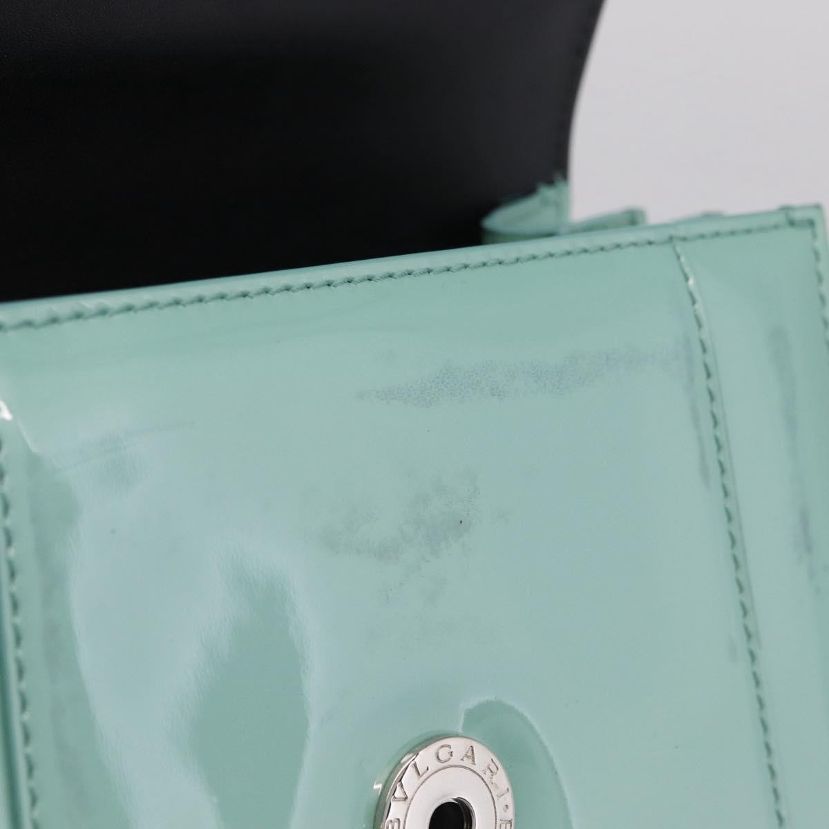 Bvlgari Serpenti Forever Top Handle Patent, Green, Patent Leather, Handbag