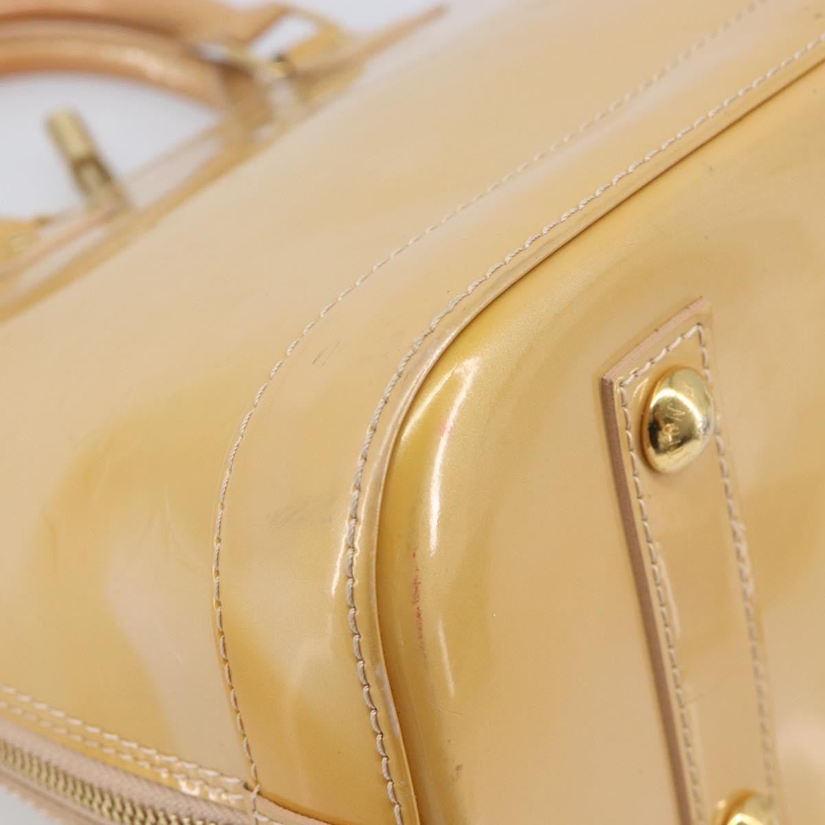 Louis Vuitton Alma Monogram Vernis, Beige, Patent Leather, Handbag