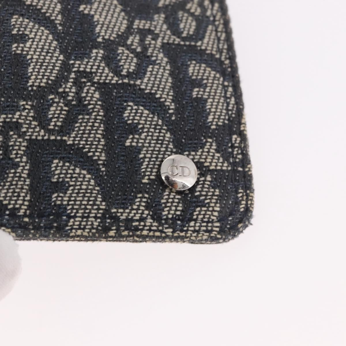Christian Dior A5 Pouch Oblique Canvas, Navy, Canvas, Clutch