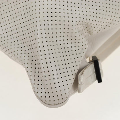 Bottega Veneta Drawstring Perforated Leather, Beige, Leather, Shoulder Bag