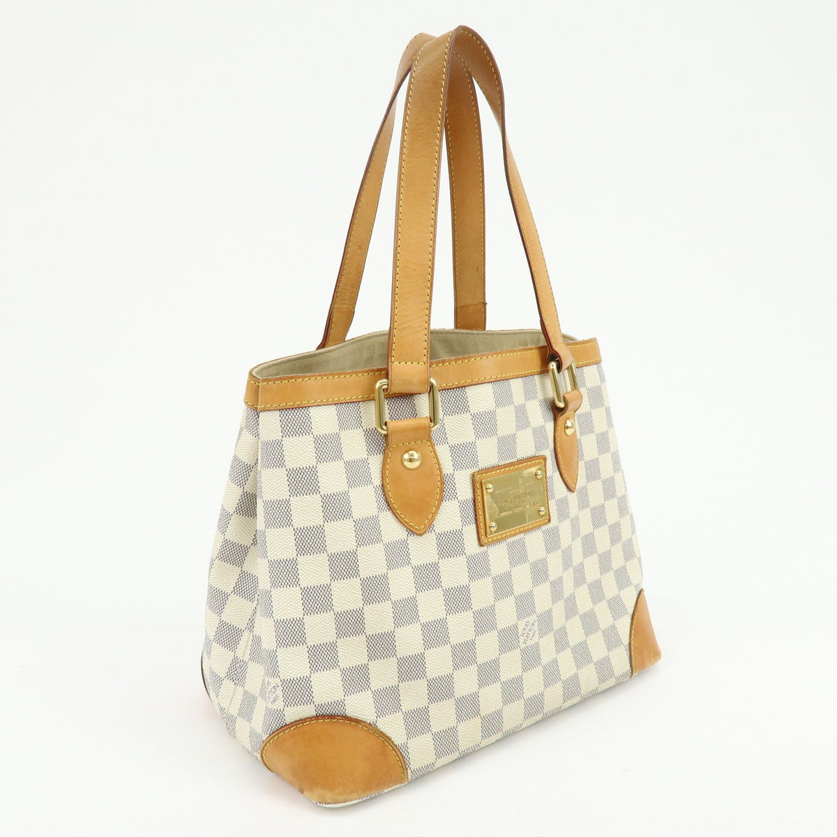 Louis Vuitton Hampstead Damier, Beige, Canvas, Handbag