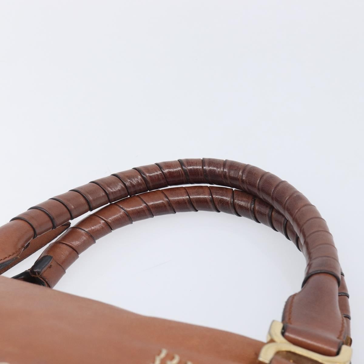 Chloe Marcie Satchel Leather, Brown, Leather, Handbag