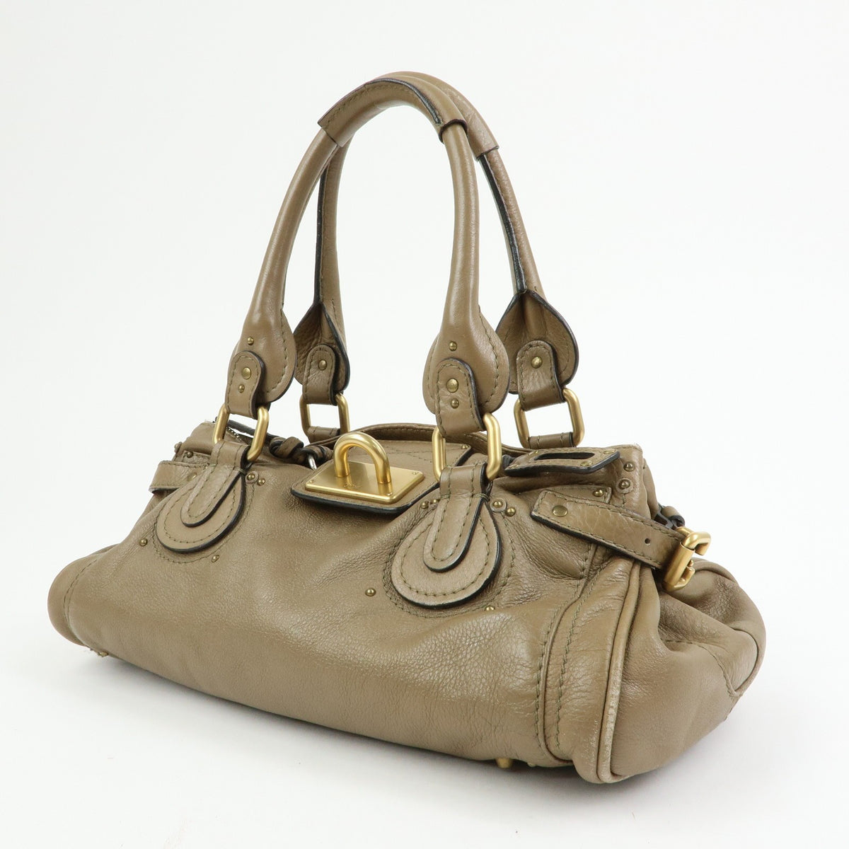 Chloe Paddington Leather, Brown, Leather, Tote Bag