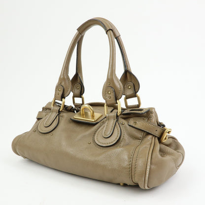 Chloe Paddington Leather, Brown, Leather, Tote Bag