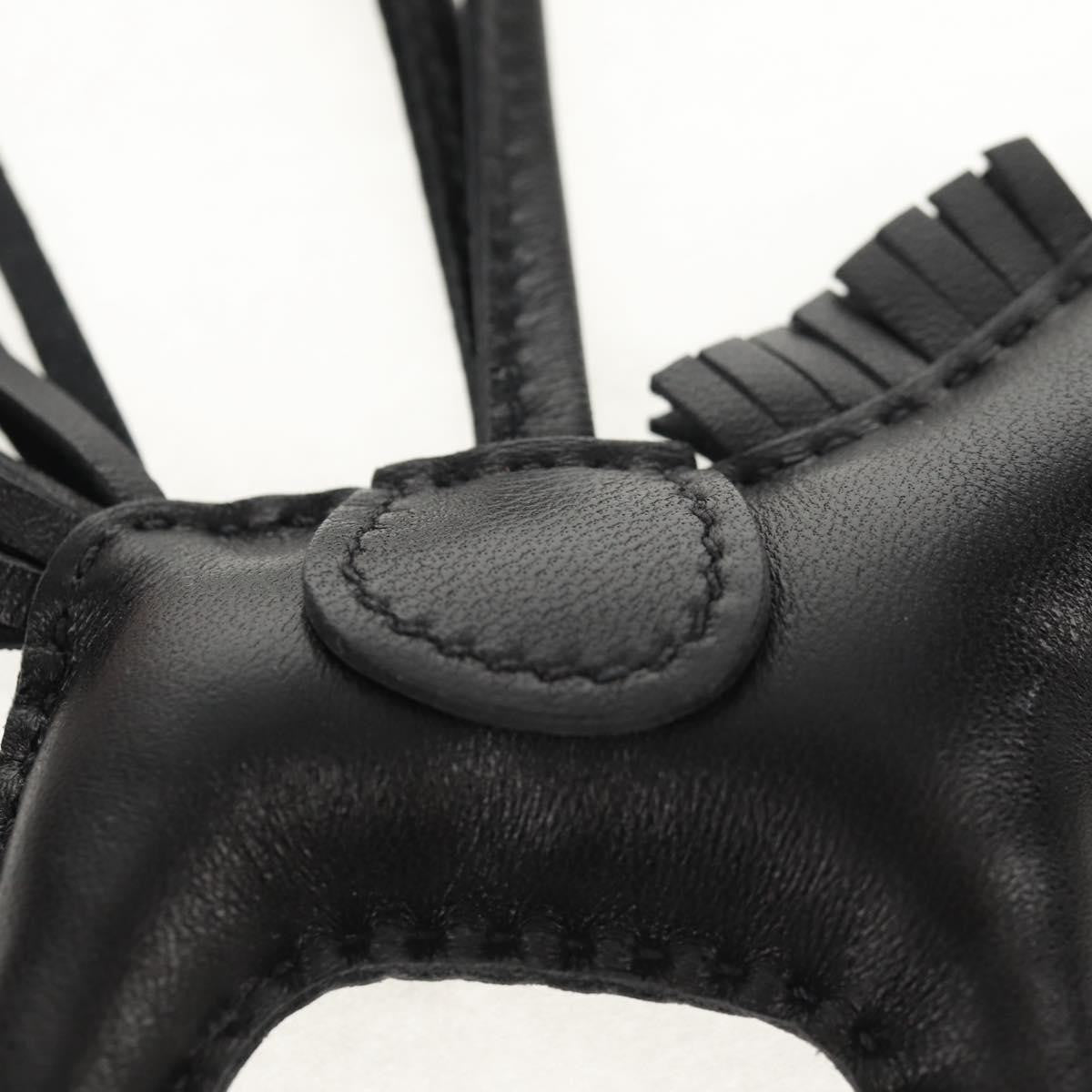 Hermes So Black GriGri Rodeo Bag Charm Leather, Black, Leather, Charm