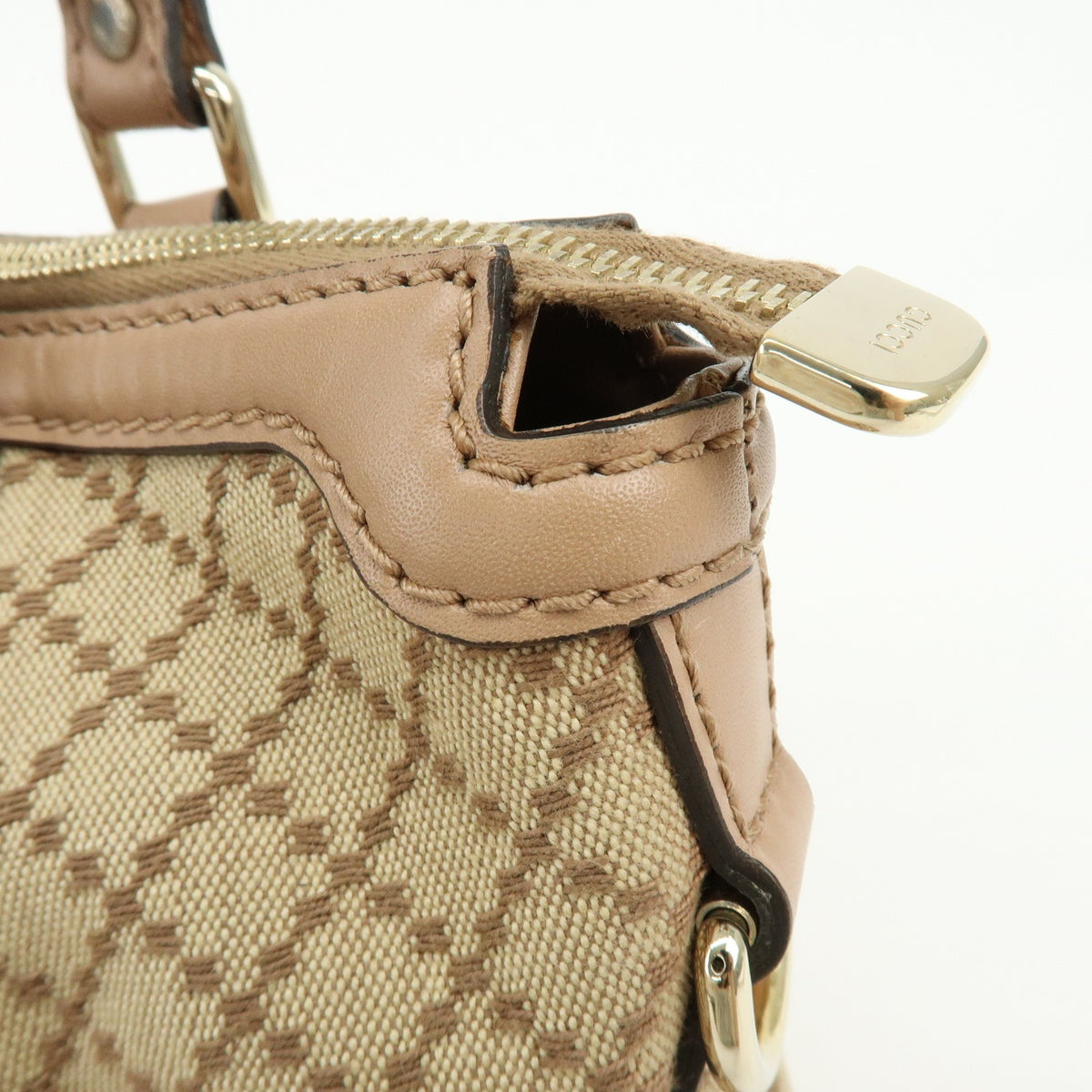 Gucci Sukey Diamante Canvas with Leather, Beige, Canvas, Tote Bag