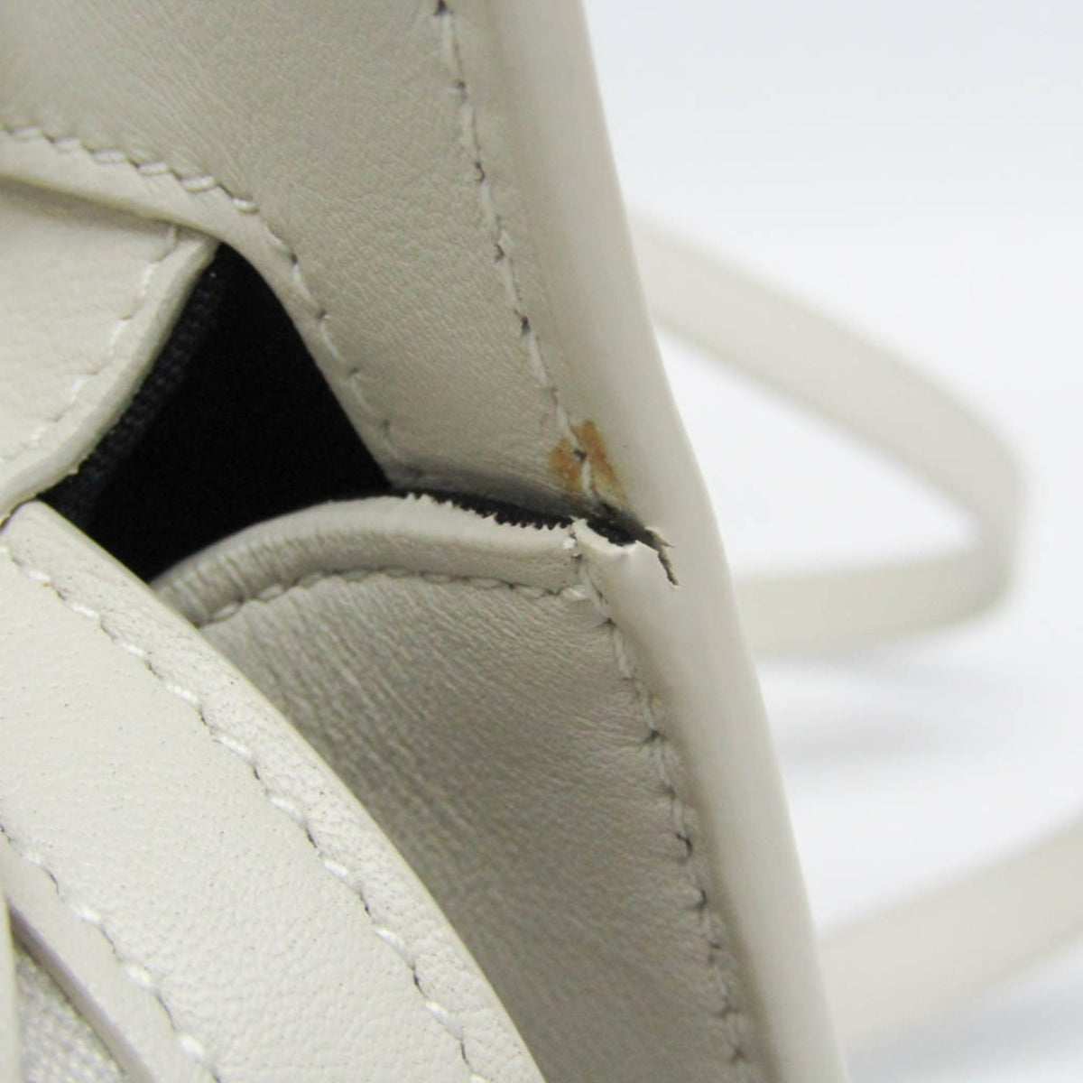 Saint Laurent East Side Smooth Leather, White, Leather, Tote Bag