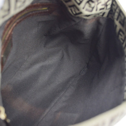 Fendi Zucchino Canvas Mamma Baguette Canvas, Brown, Canvas, Shoulder Bag