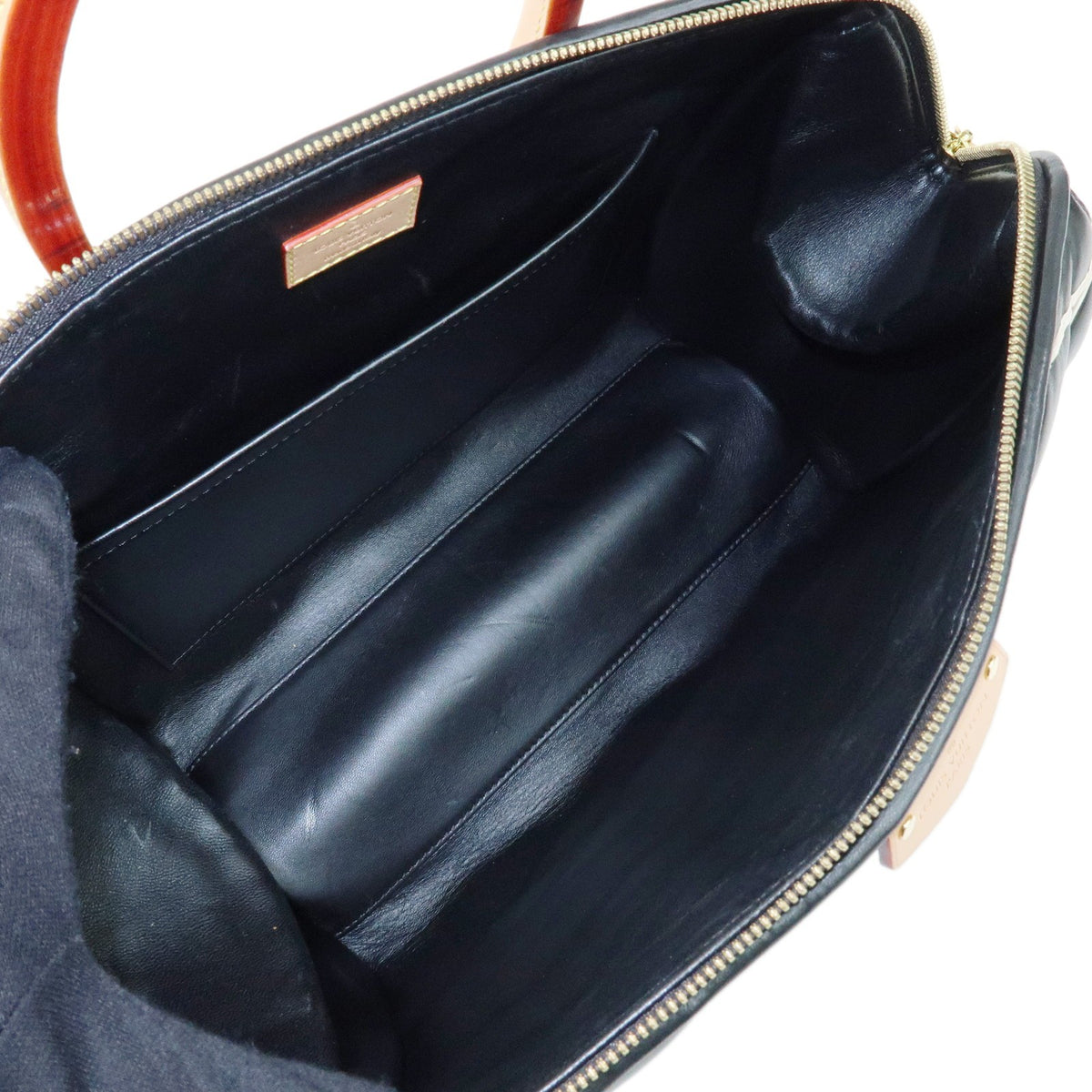 Louis Vuitton Doc Malletage Leather, Black, Leather, Handbag