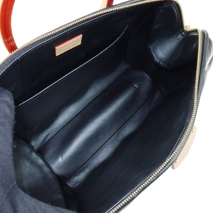 Louis Vuitton Doc Malletage Leather, Black, Leather, Handbag