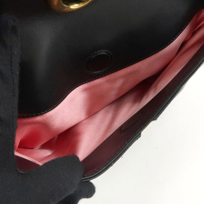 Gucci GG Marmont Chain Matelasse Leather, Black, Leather, Crossbody Bag