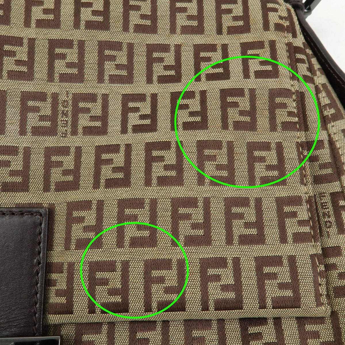 Fendi Fendi mamma baguette Jacquard Canvas, Beige, Canvas, Handbag