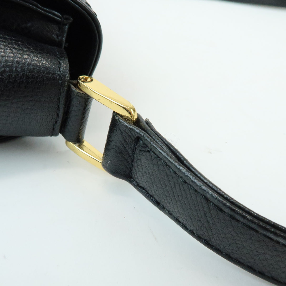Valentino Garavani VLogo Flap Leather, Black, Leather, Shoulder Bag