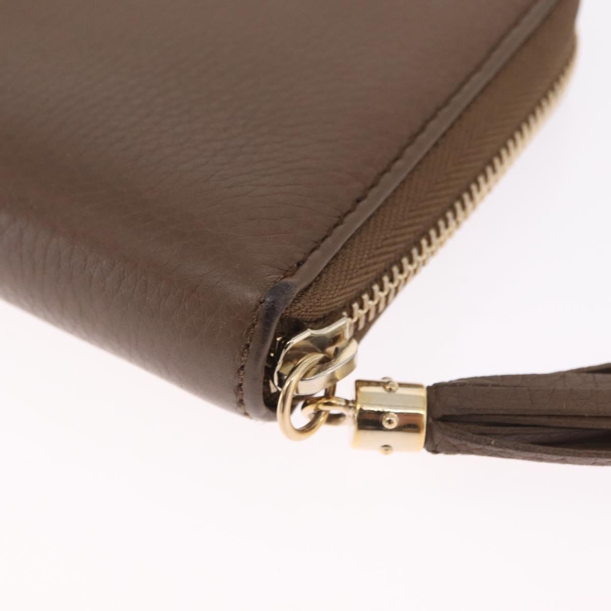 Gucci Soho Double Zip Around Leather, Brown, Leather, Wallet
