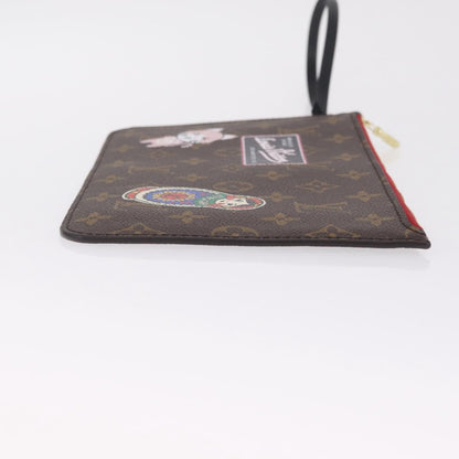 Louis Vuitton Neverfull Pochette Limited Edition World Tour Monogram Canvas, Brown, Canvas, Clutch