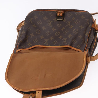 Louis Vuitton Saumur Canvas, Brown, Canvas, Shoulder Bag
