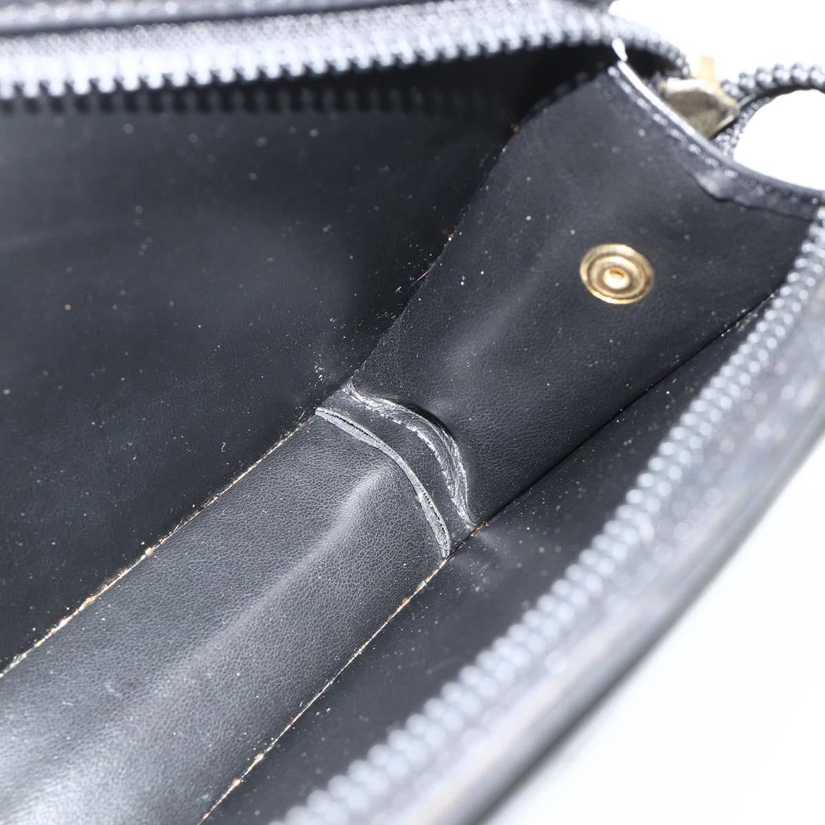 Celine Zip Clutch Leather, Black, Leather, Clutch