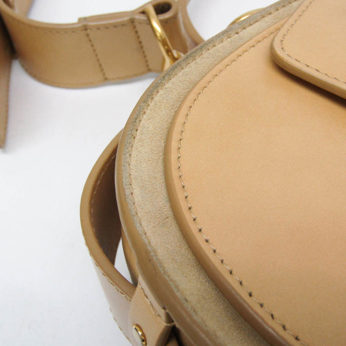 Chloe Tess Suede with Leather, Beige, Leather, Handbag