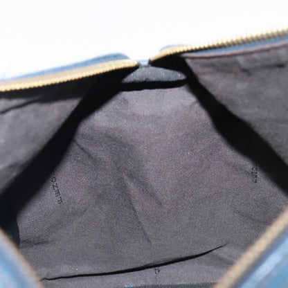Fendi Boston Zucchino Coated Canvas, Navy, Canvas, Handbag
