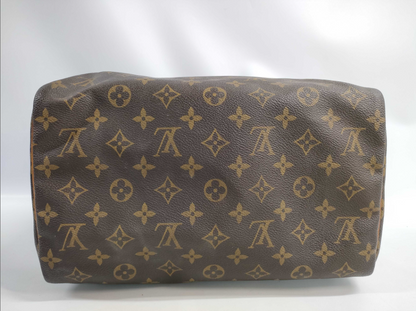 Louis Vuitton Speedy Handbag Monogram Canvas, BROWN, CANVAS, Handbag