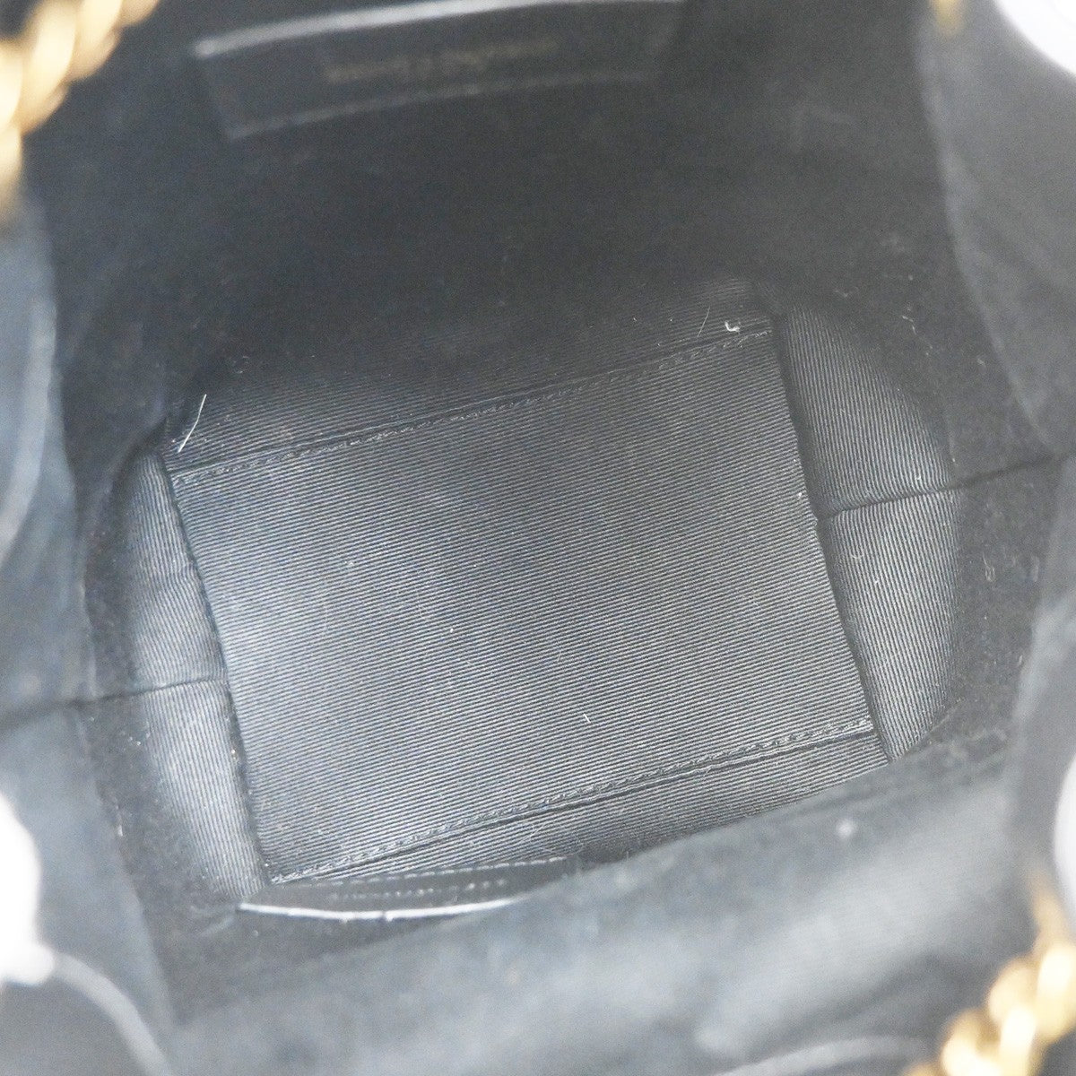 Saint Laurent Joe Bucket Matelasse Chevron Leather, Black, Leather, Handbag