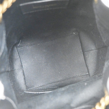 Saint Laurent Joe Bucket Matelasse Chevron Leather, Black, Leather, Handbag
