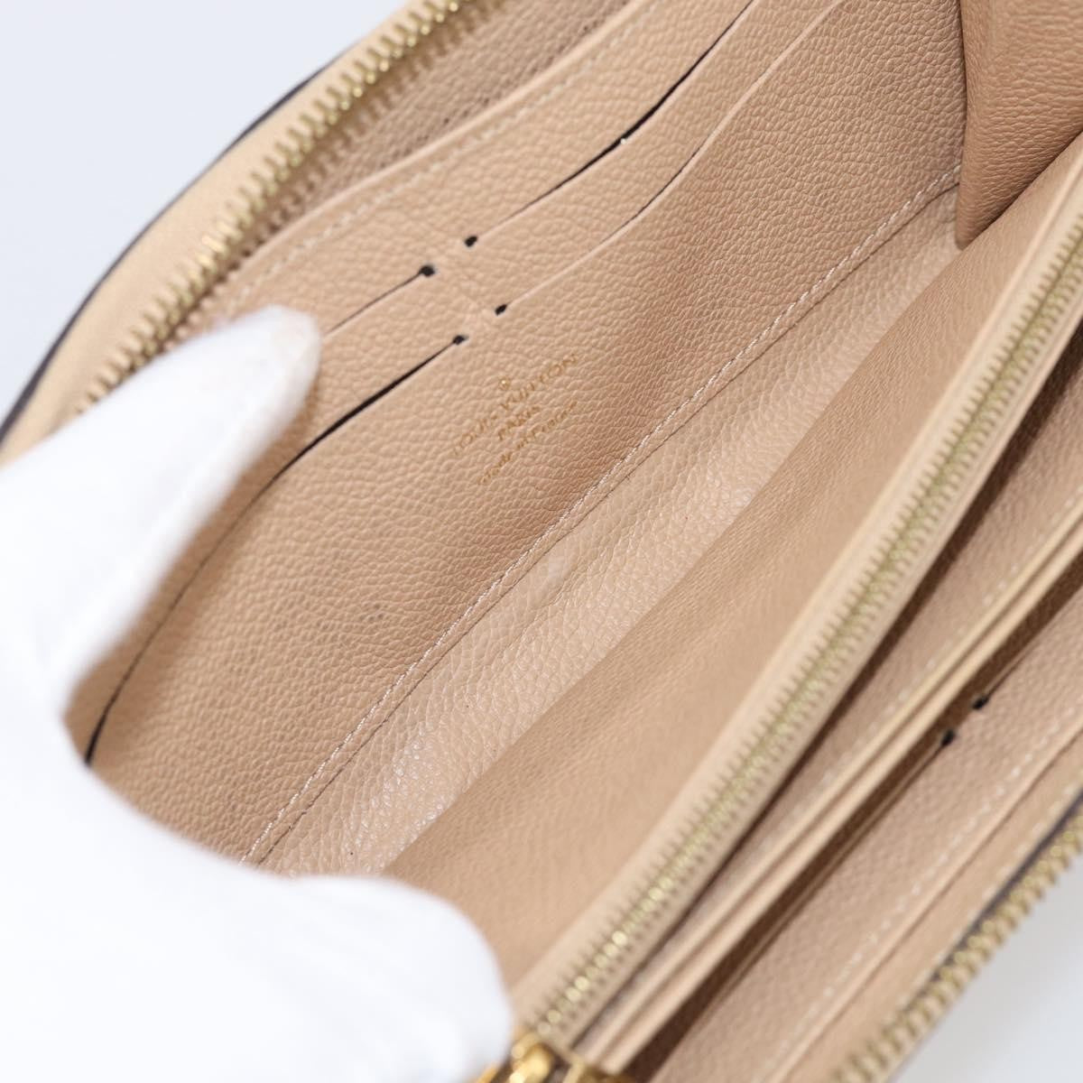 Louis Vuitton Zippy Monogram Empreinte Leather, Beige, Leather, Wallet