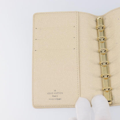 Louis Vuitton Ring Agenda Cover Damier, Beige, Canvas, Briefcase
