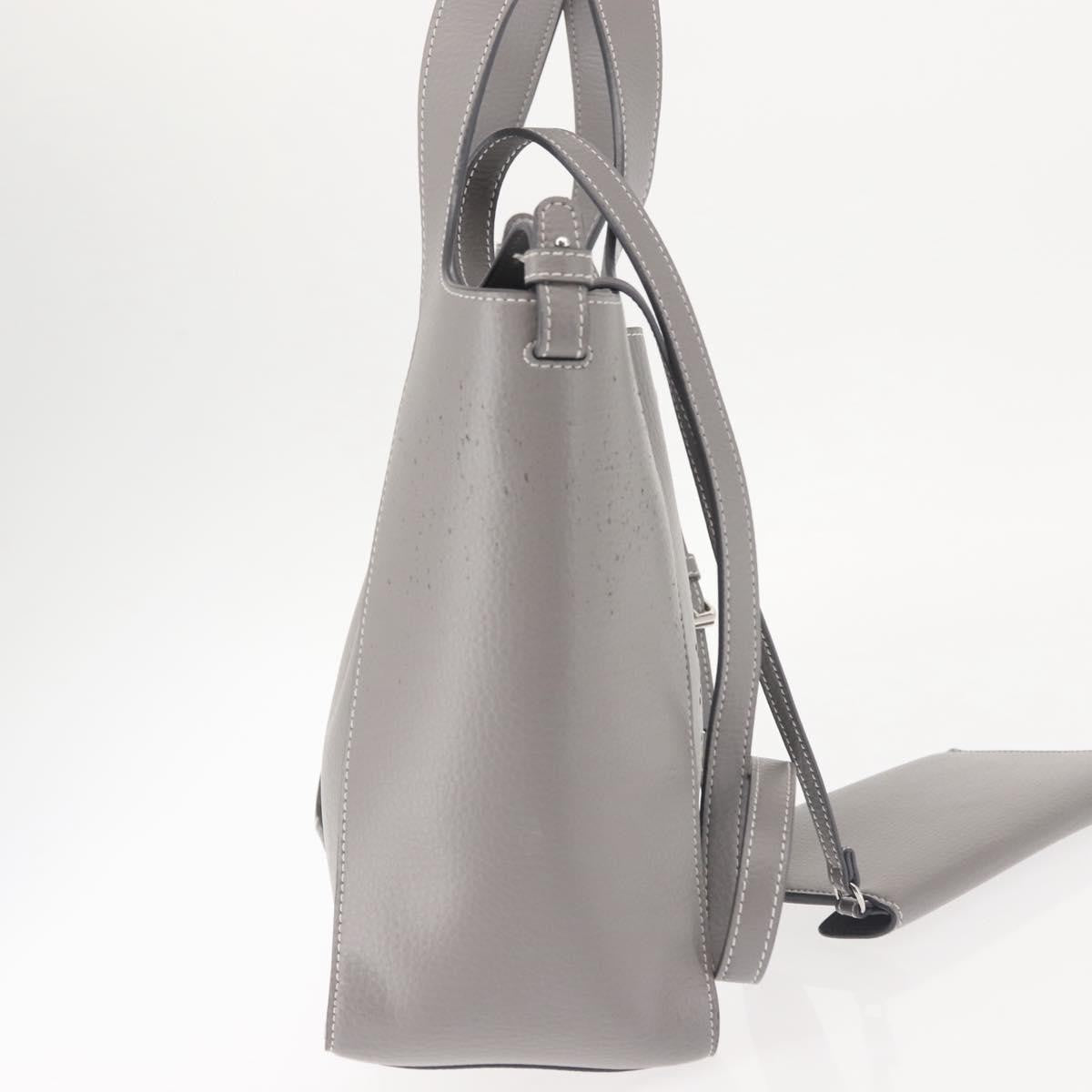 Stella McCartney Alter Tote Leather, Gray, Leather, Tote Bag