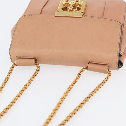 Chloe Elsie Chain Leather, Pink, Leather, Shoulder Bag
