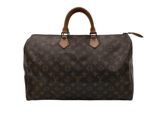 Louis Vuitton Speedy Handbag Monogram Canvas, Brown, Canvas, Handbag