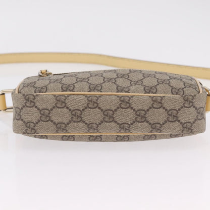 Gucci Front Zip GG Canvas, Beige, Canvas, Crossbody Bag