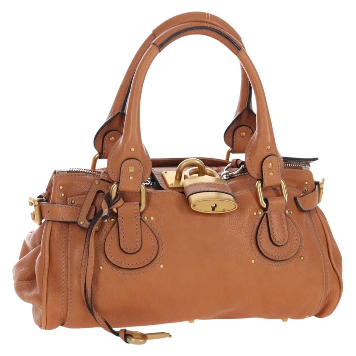 Chloe Paddington Leather, Brown, Leather, Tote Bag
