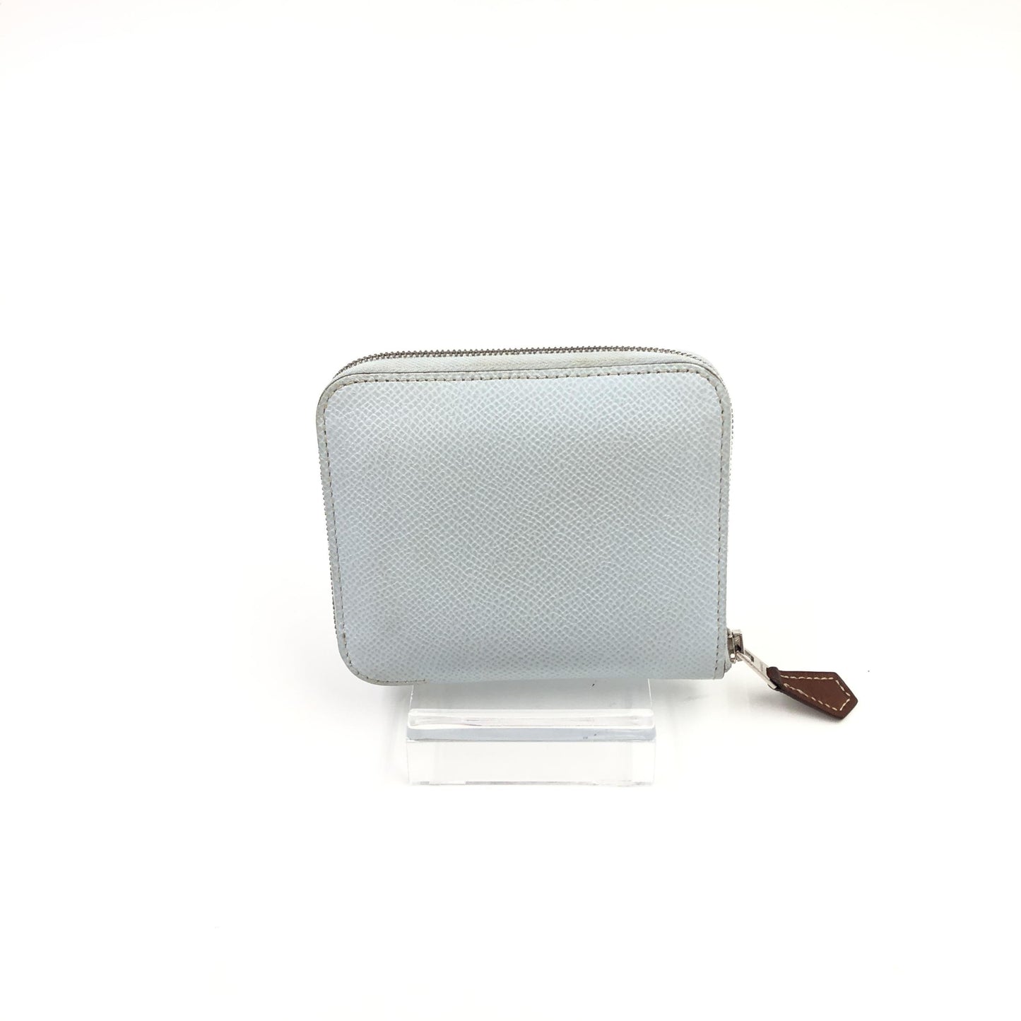 Hermes Azap Zip Around Silk'in Epsom, Blue, Leather, Wallet