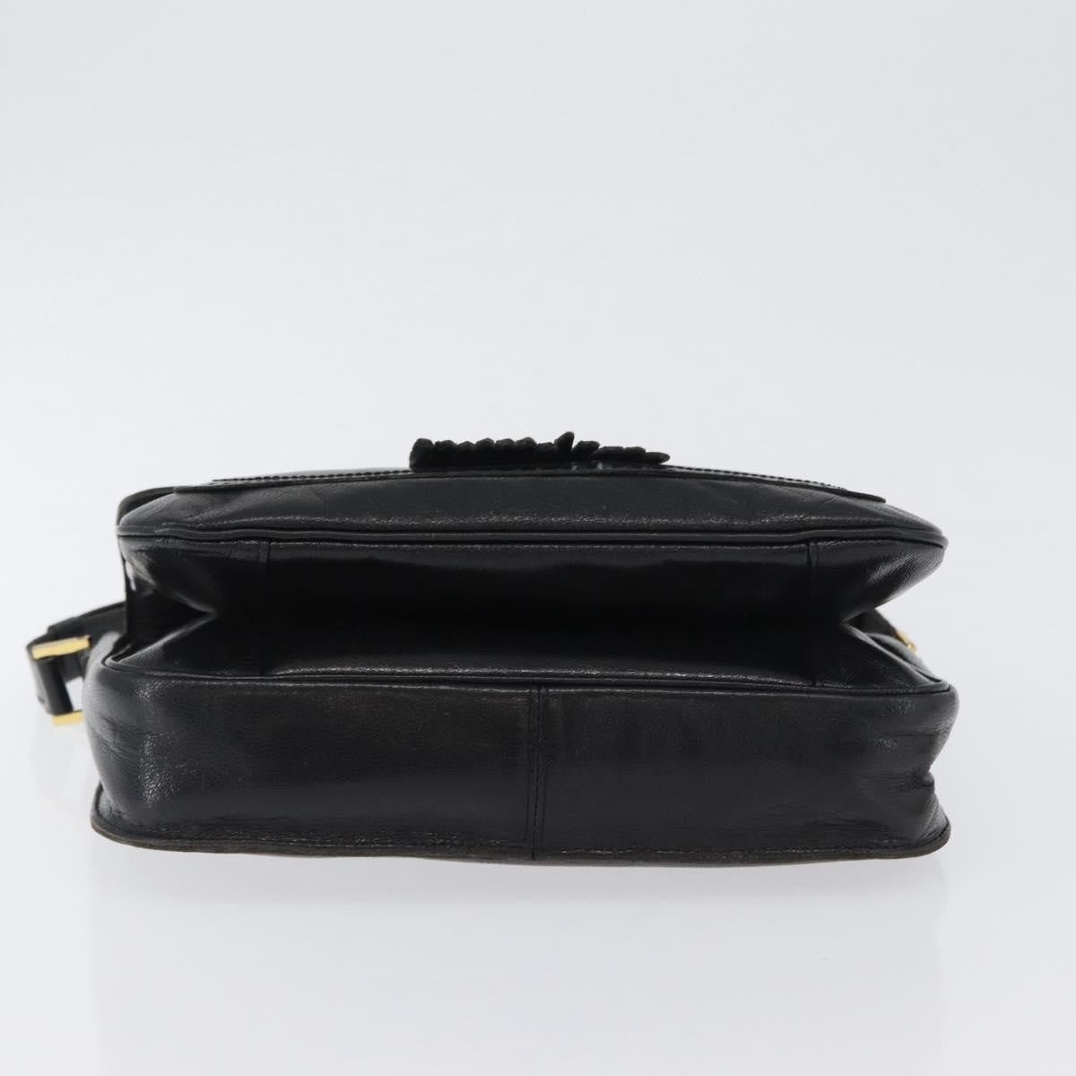 Saint Laurent Vintage Leather, Black, Leather, Shoulder Bag