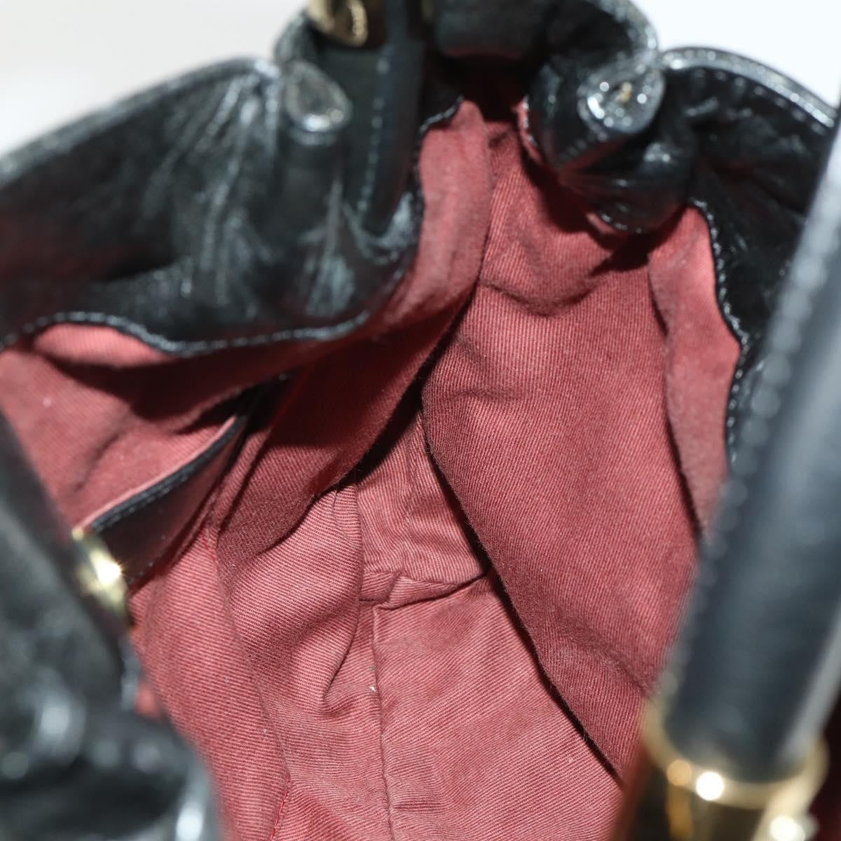 Chloe Victoria Leather, Black, Leather, Handbag