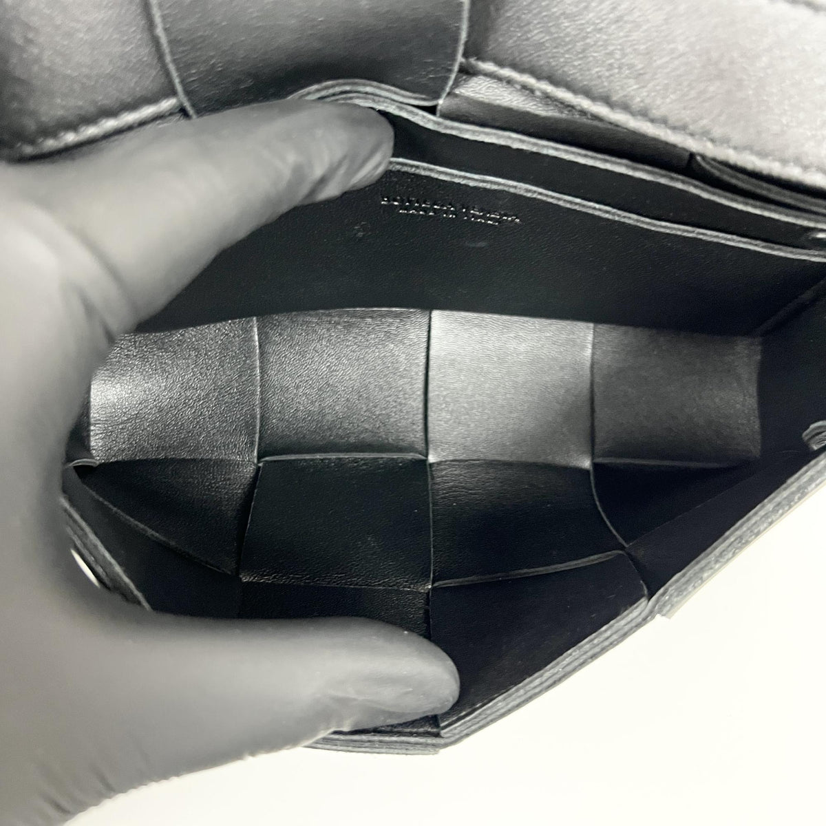 Bottega Veneta Cassette Belt Maxi Intrecciato Leather, Black, Leather, Clutch