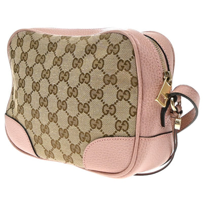 Gucci Bree Disco GG Canvas with Leather, Beige, Canvas, Crossbody Bag