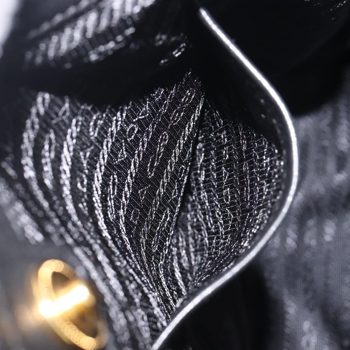 Prada Gaufre Double Zip Convertible Nappa Leather, Black, Leather, Tote Bag