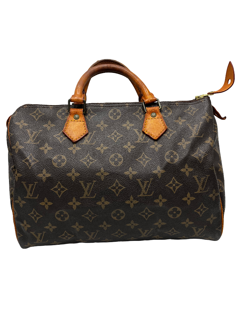 Louis Vuitton Speedy Handbag Monogram Canvas, Brown, Canvas, Handbag