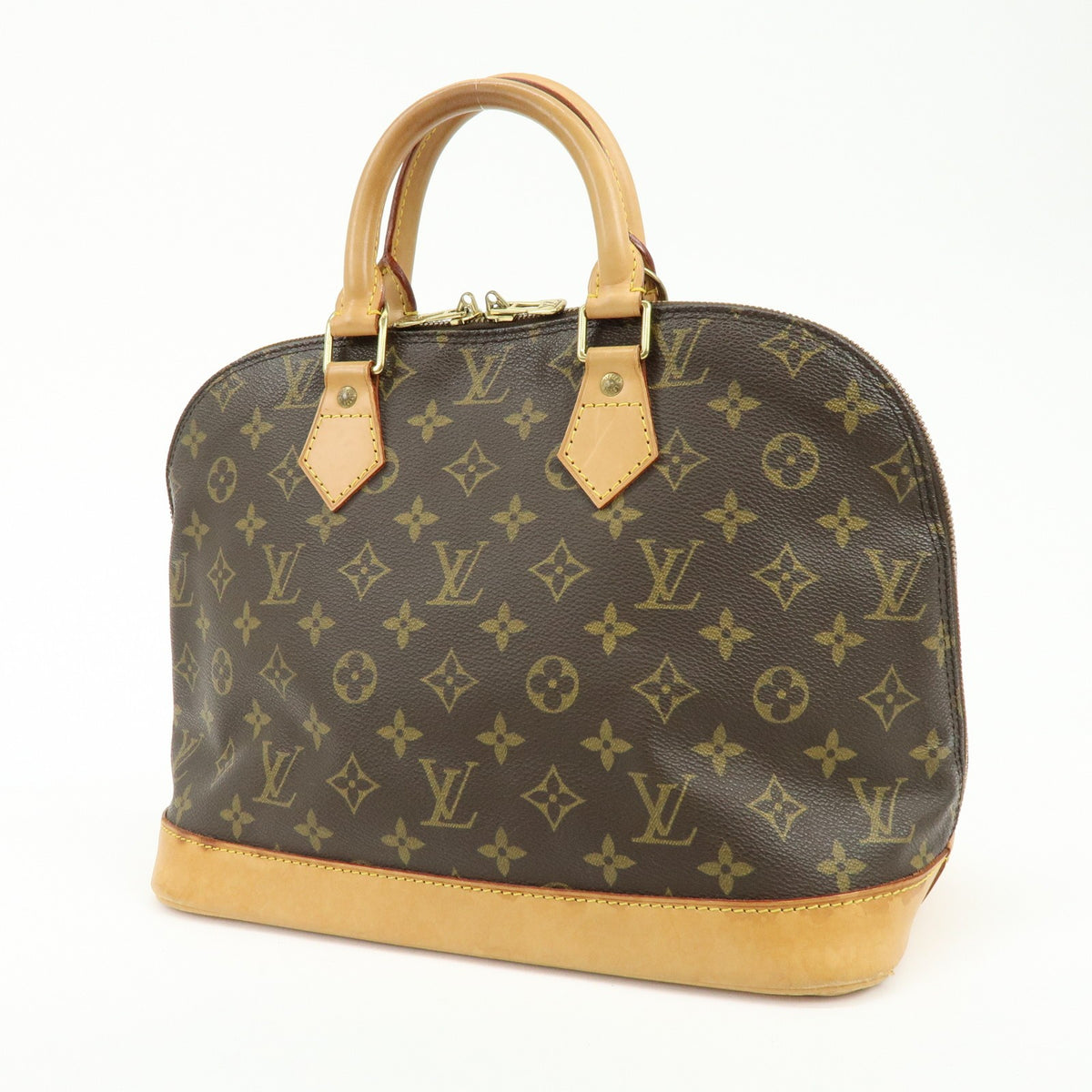 Louis Vuitton Alma Monogram Canvas, Brown, Canvas, Handbag