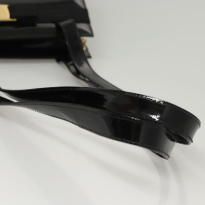 Salvatore Ferragamo Vala Patent Leather, Black, Patent Leather, Shoulder Bag