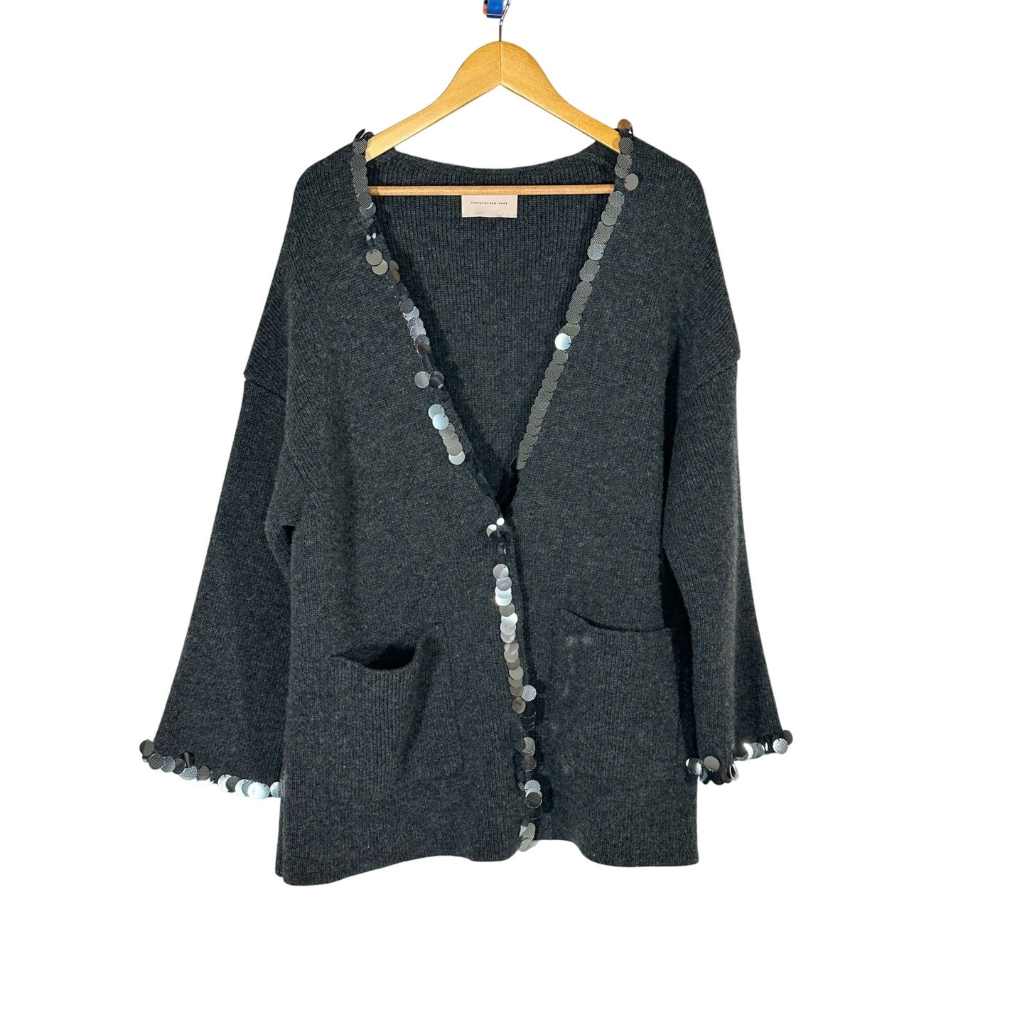 CHRISTOPHER KANE Sequin Wool Cardigan