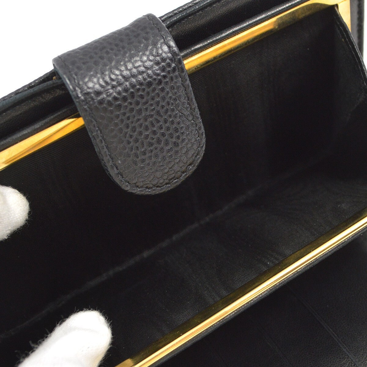 Chanel Timeless CC French Caviar, Black, Leather, Wallet