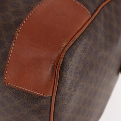 Celine Vintage Duffle Macadam Coated Canvas, Brown, Canvas, Handbag